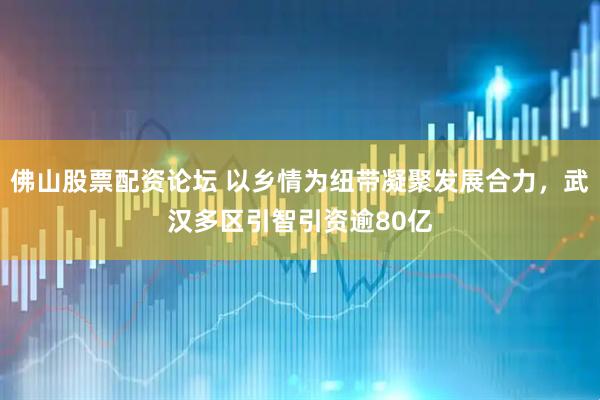 佛山股票配资论坛 以乡情为纽带凝聚发展合力，武汉多区引智引资逾80亿