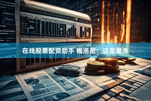 在线股票配资助手 梅洛尼：这是屠杀